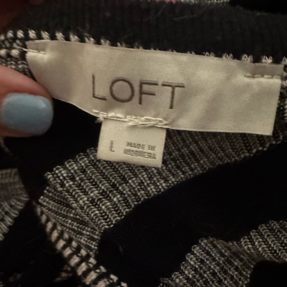 Women’s Loft perfectly ribbed Striped Black and White Sleeveless Maxi Dress L - Picture 7 of 8